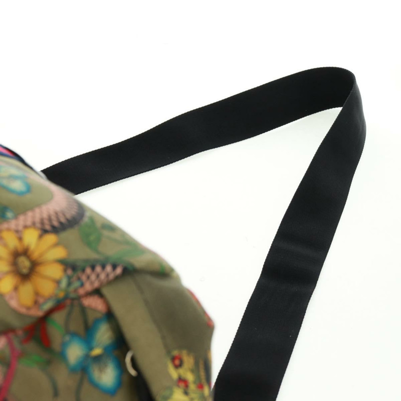 【日本直送】GUCCI Sherry Line Web Sherry Line Bag Canvas 2way Khaki 450983 Auth 164673V-14