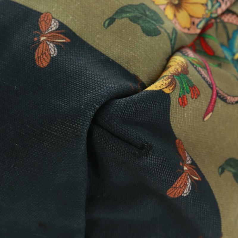 【日本直送】GUCCI Sherry Line Web Sherry Line Bag Canvas 2way Khaki 450983 Auth 164673V-15