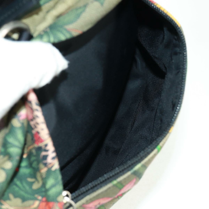 【日本直送】GUCCI Sherry Line Web Sherry Line Bag Canvas 2way Khaki 450983 Auth 164673V-19