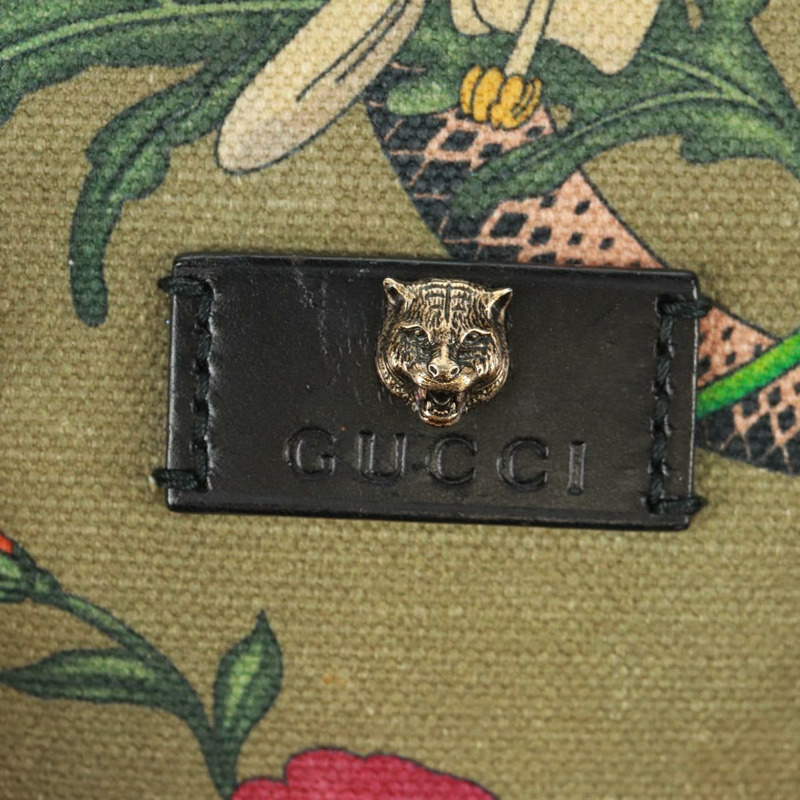【日本直送】GUCCI Sherry Line Web Sherry Line Bag Canvas 2way Khaki 450983 Auth 164673V-20