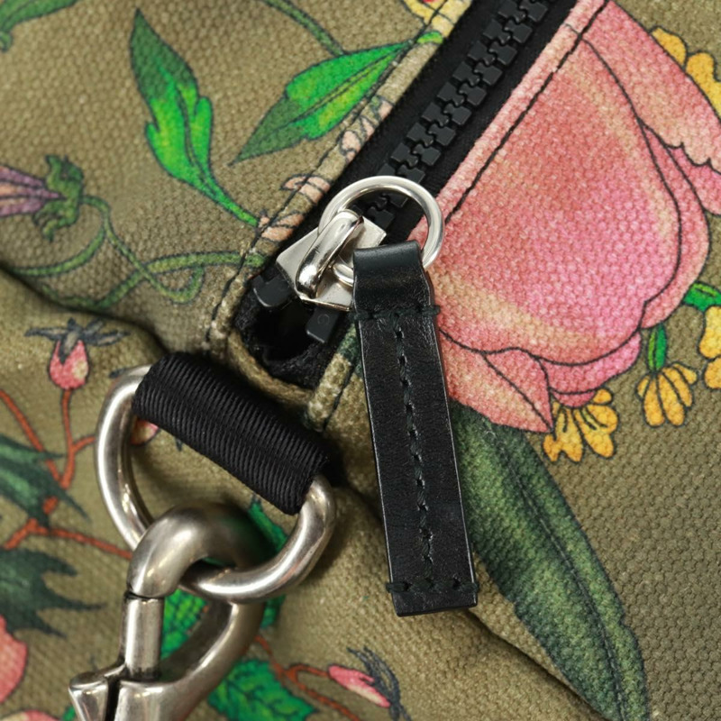 【日本直送】GUCCI Sherry Line Web Sherry Line Bag Canvas 2way Khaki 450983 Auth 164673V-21
