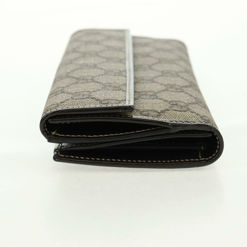 【日本直送】GUCCI GG Supreme 長版皮夾 PVC 米色 金色 212089 正品 am10616V-2