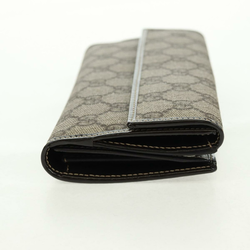 【日本直送】GUCCI GG Supreme 長版皮夾 PVC 米色 金色 212089 正品 am10616V-3