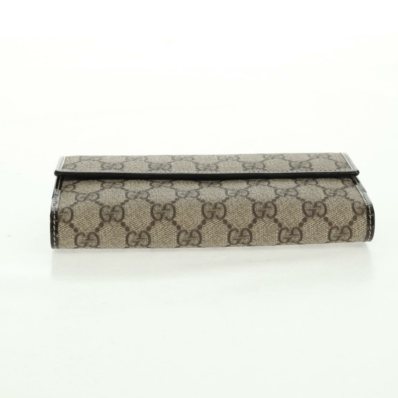 【日本直送】GUCCI GG Supreme 長版皮夾 PVC 米色 金色 212089 正品 am10616V-5