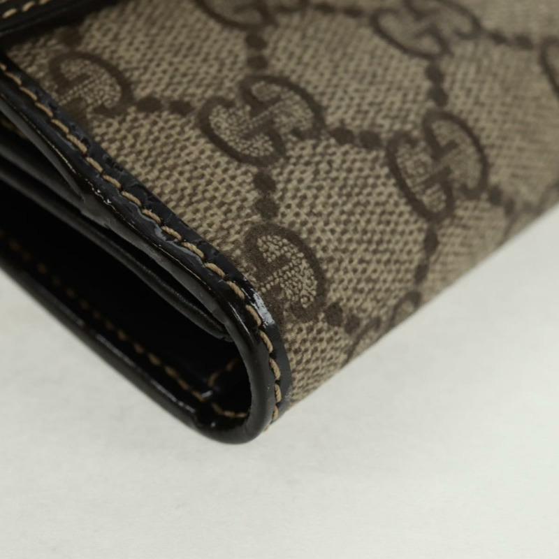 【日本直送】GUCCI GG Supreme 長版皮夾 PVC 米色 金色 212089 正品 am10616V-6