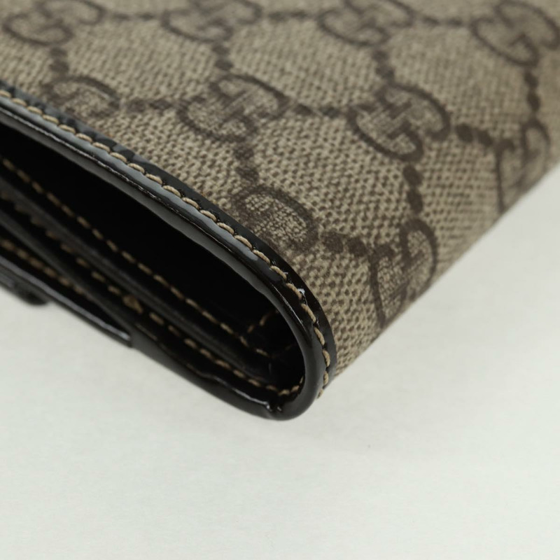 【日本直送】GUCCI GG Supreme 長版皮夾 PVC 米色 金色 212089 正品 am10616V-14
