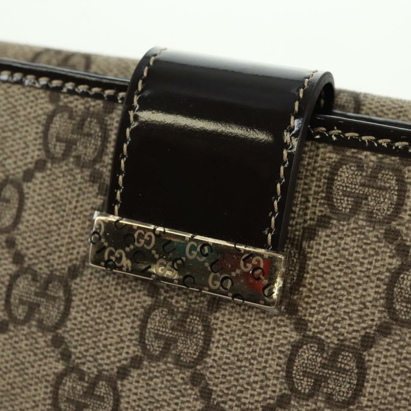 【日本直送】GUCCI GG Supreme 長版皮夾 PVC 米色 金色 212089 正品 am10616V-16