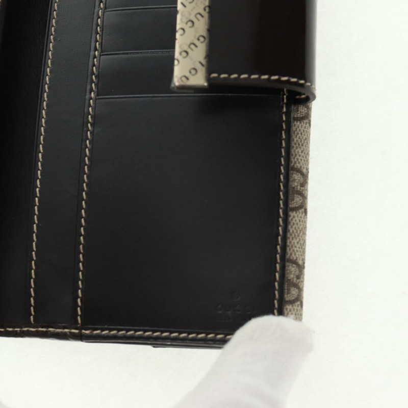 【日本直送】GUCCI GG Supreme 長版皮夾 PVC 米色 金色 212089 正品 am10616V-20