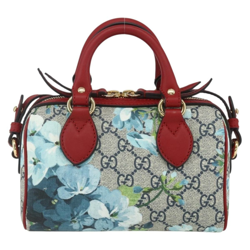 【日本直送】GUCCI GG Blooms迷你波士頓包 PVC 兩用紅海軍藍 432123 正品 ka1682SAM-1