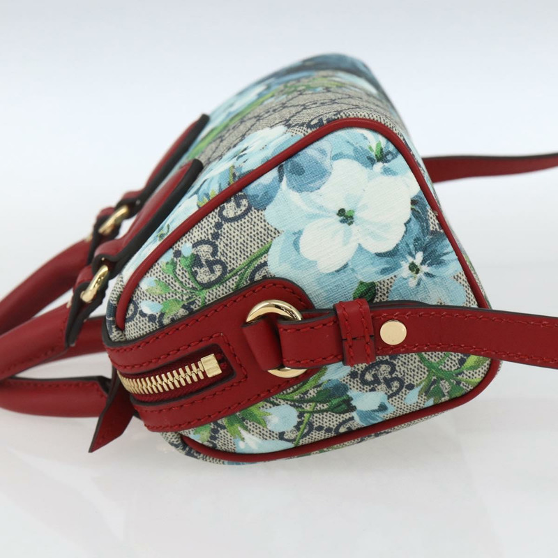 【日本直送】GUCCI GG Blooms迷你波士頓包 PVC 兩用紅海軍藍 432123 正品 ka1682SAM-2