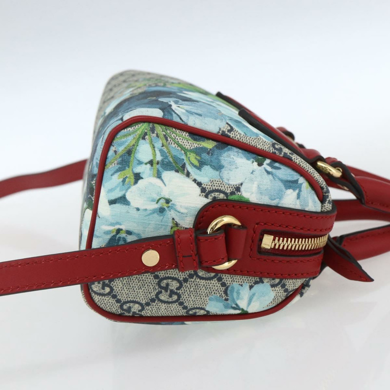 【日本直送】GUCCI GG Blooms迷你波士頓包 PVC 兩用紅海軍藍 432123 正品 ka1682SAM-3
