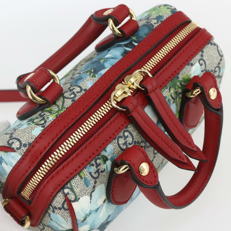 【日本直送】GUCCI GG Blooms迷你波士頓包 PVC 兩用紅海軍藍 432123 正品 ka1682SAM-5