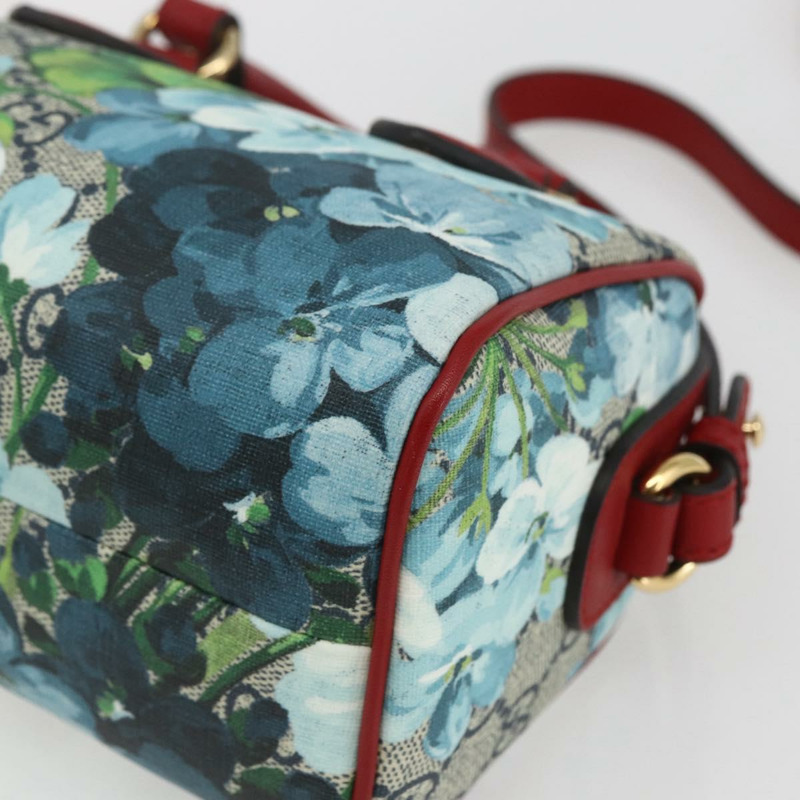 【日本直送】GUCCI GG Blooms迷你波士頓包 PVC 兩用紅海軍藍 432123 正品 ka1682SAM-8