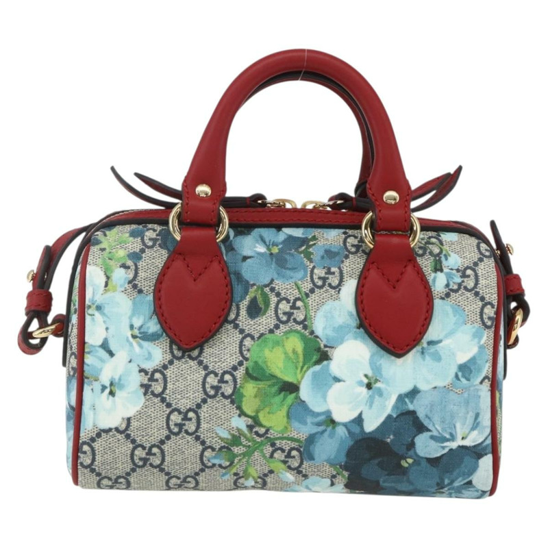 【日本直送】GUCCI GG Blooms迷你波士頓包 PVC 兩用紅海軍藍 432123 正品 ka1682SAM-12