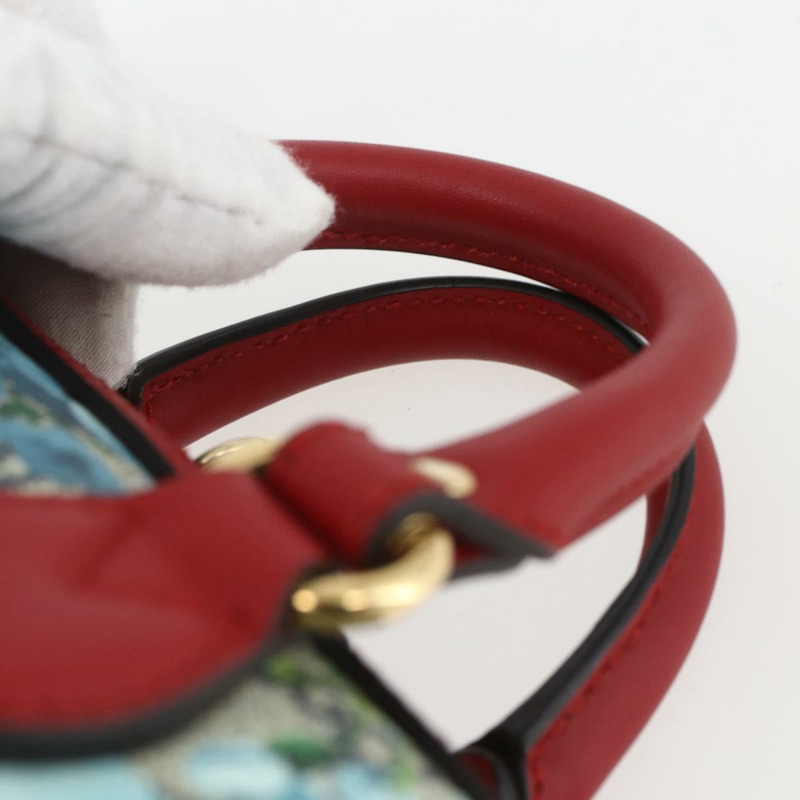 【日本直送】GUCCI GG Blooms迷你波士頓包 PVC 兩用紅海軍藍 432123 正品 ka1682SAM-13
