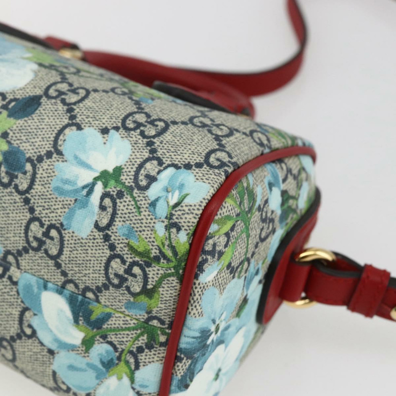 【日本直送】GUCCI GG Blooms迷你波士頓包 PVC 兩用紅海軍藍 432123 正品 ka1682SAM-16
