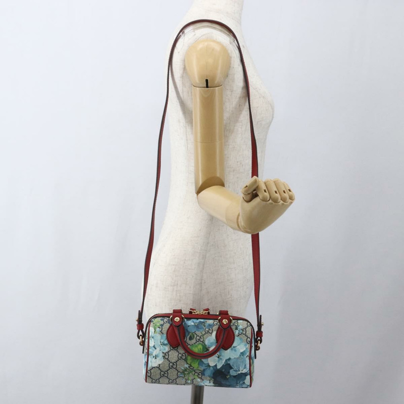 【日本直送】GUCCI GG Blooms迷你波士頓包 PVC 兩用紅海軍藍 432123 正品 ka1682SAM-22