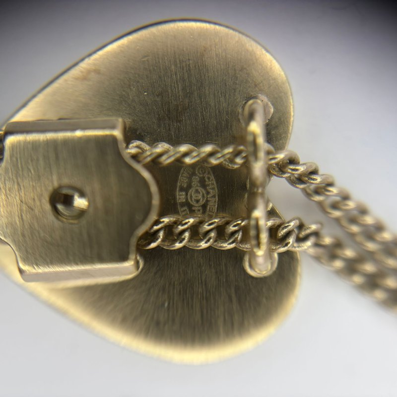 香奈兒 中古心形琺瑯項鍊-2