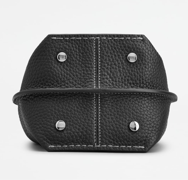 Tod’s荔紋牛皮水桶側背包 （黑色）-2