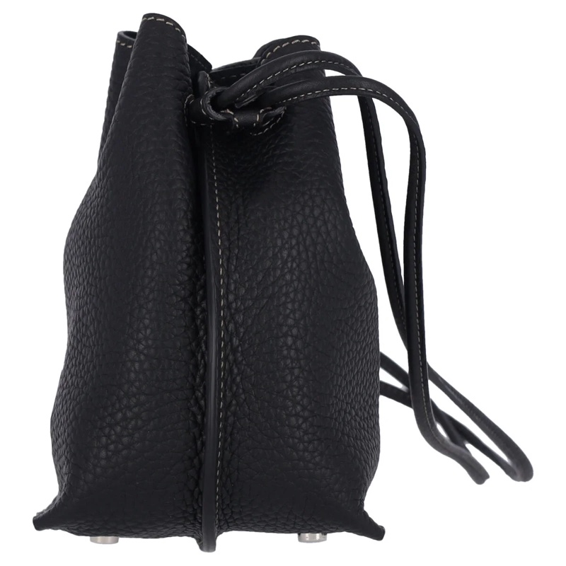 Tod’s荔紋牛皮水桶側背包 （黑色）-4