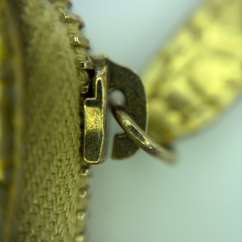 香奈兒 經典款金色鱷魚紋壓花短款拉鍊錢包-25