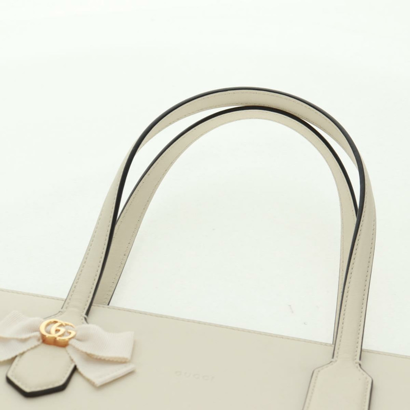 【日本直送】GUCCI 日本限量版托特包，皮革材質，白色金色，貨號 440055，正品 mr1909V-13