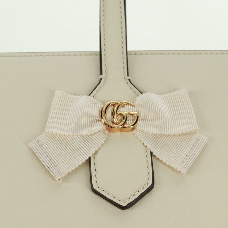 【日本直送】GUCCI 日本限量版托特包，皮革材質，白色金色，貨號 440055，正品 mr1909V-17