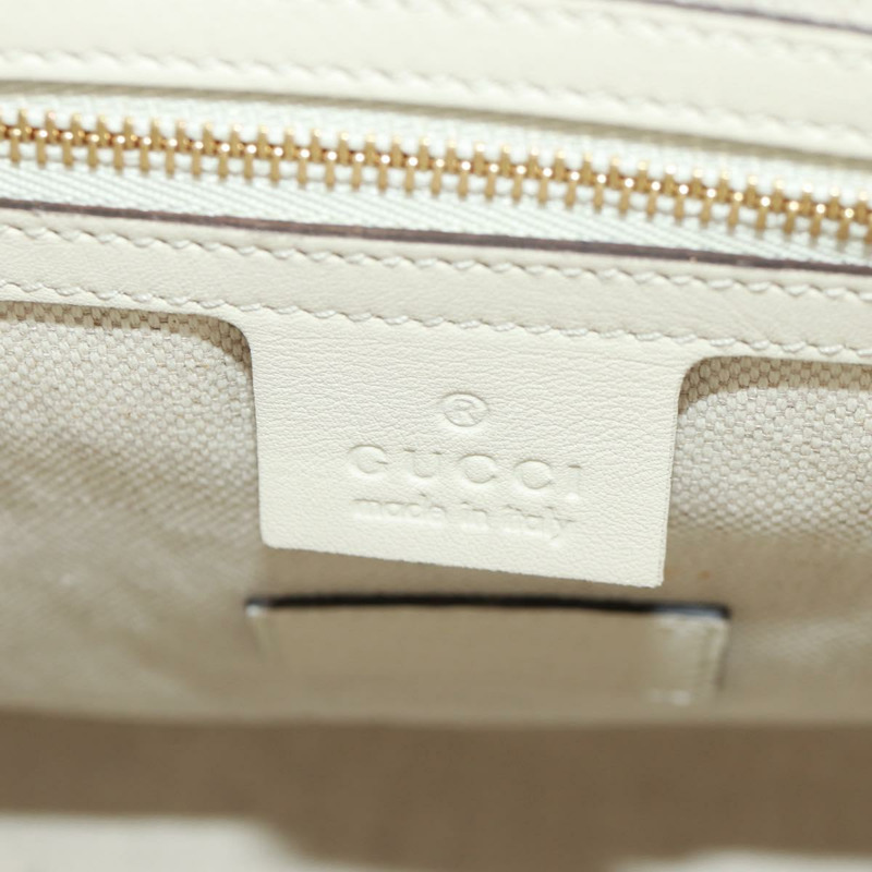 【日本直送】GUCCI 日本限量版托特包，皮革材質，白色金色，貨號 440055，正品 mr1909V-19