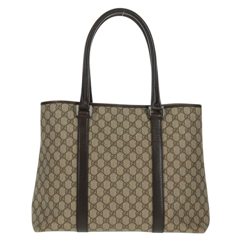 【日本直送】GUCCI GG Supreme 托特包 PVC 米色銀色 114288 正品 am10610V-1