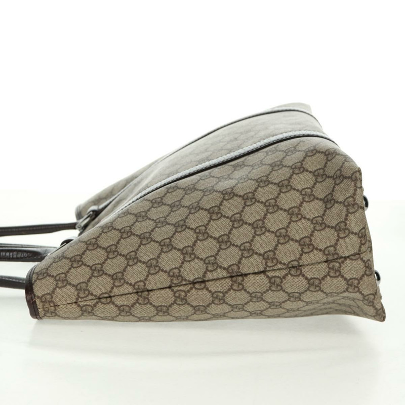 【日本直送】GUCCI GG Supreme 托特包 PVC 米色銀色 114288 正品 am10610V-2