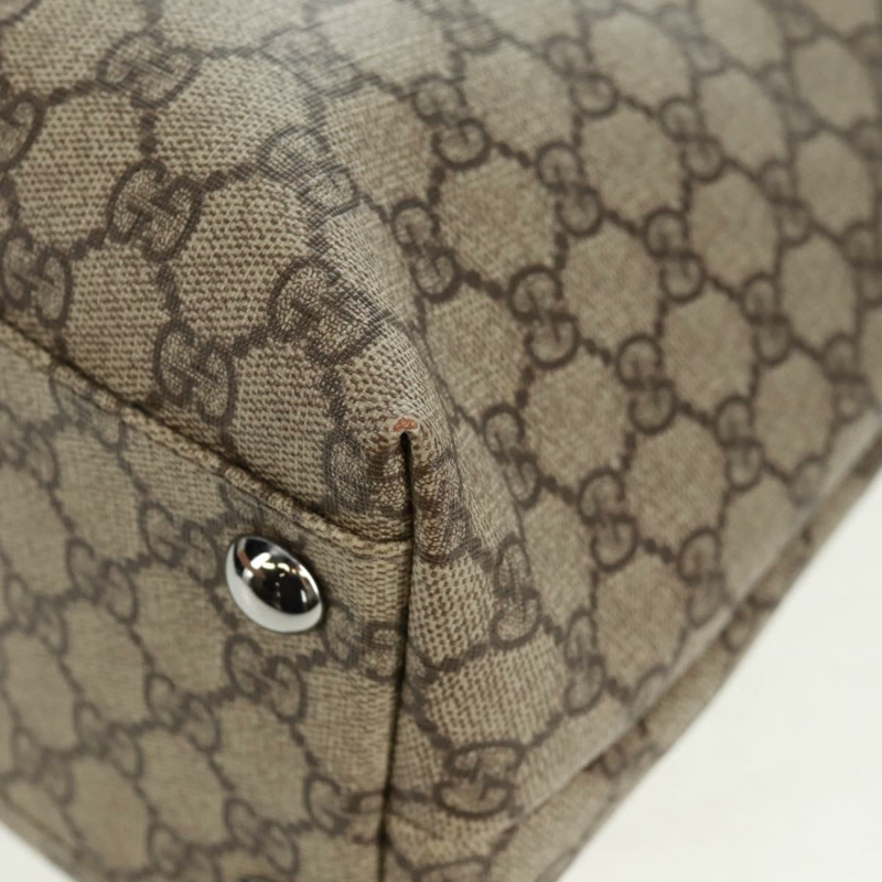 【日本直送】GUCCI GG Supreme 托特包 PVC 米色銀色 114288 正品 am10610V-15