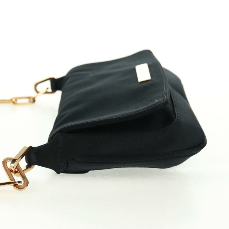 【日本直送】GUCCI 鏈條手提包 皮革 黑色 金色 007 1705 2033 Auth am10601V-2