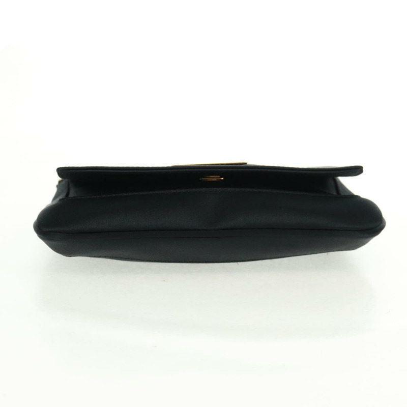 【日本直送】GUCCI 鏈條手提包 皮革 黑色 金色 007 1705 2033 Auth am10601V-4