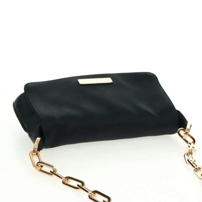 【日本直送】GUCCI 鏈條手提包 皮革 黑色 金色 007 1705 2033 Auth am10601V-5