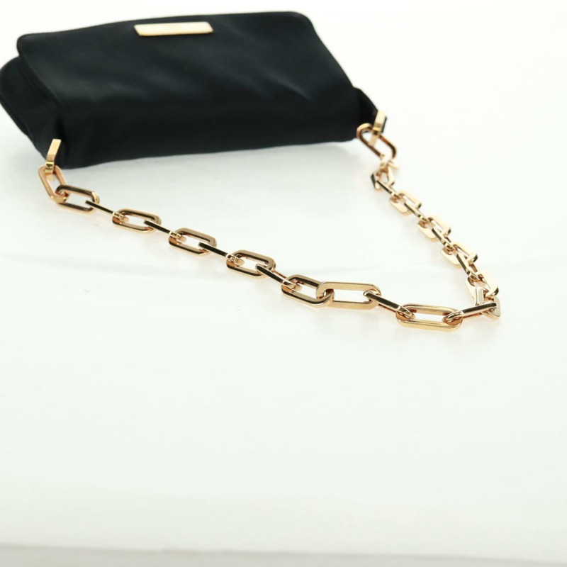 【日本直送】GUCCI 鏈條手提包 皮革 黑色 金色 007 1705 2033 Auth am10601V-6