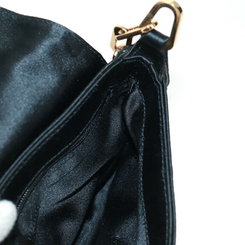 【日本直送】GUCCI 鏈條手提包 皮革 黑色 金色 007 1705 2033 Auth am10601V-20