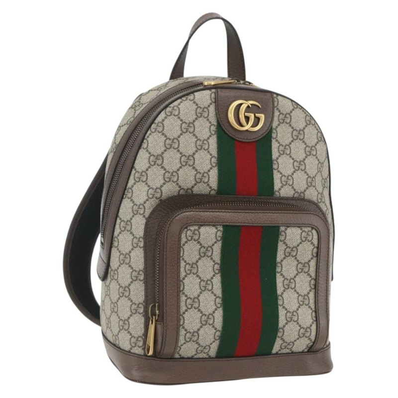 【日本直送】GUCCI GG Supreme GG Marmont Ophidia Web Sherry Line PVC 547965 Auth ka1641SAM-0
