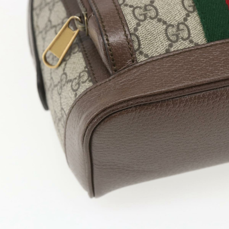 【日本直送】GUCCI GG Supreme GG Marmont Ophidia Web Sherry Line PVC 547965 Auth ka1641SAM-16