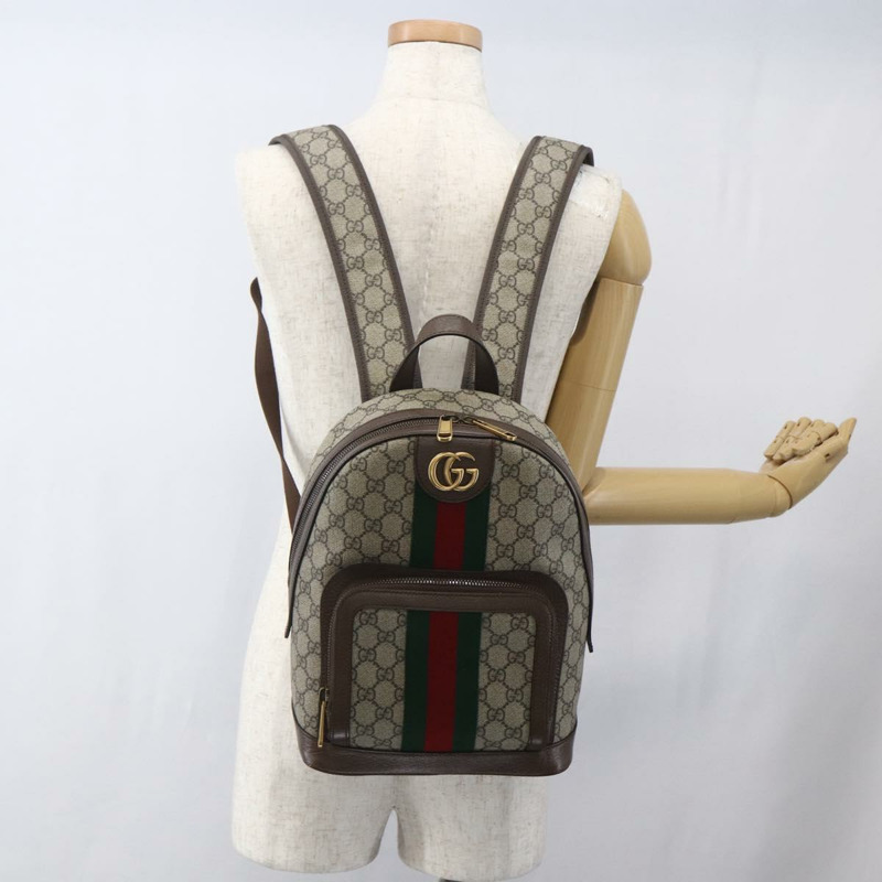【日本直送】GUCCI GG Supreme GG Marmont Ophidia Web Sherry Line PVC 547965 Auth ka1641SAM-25