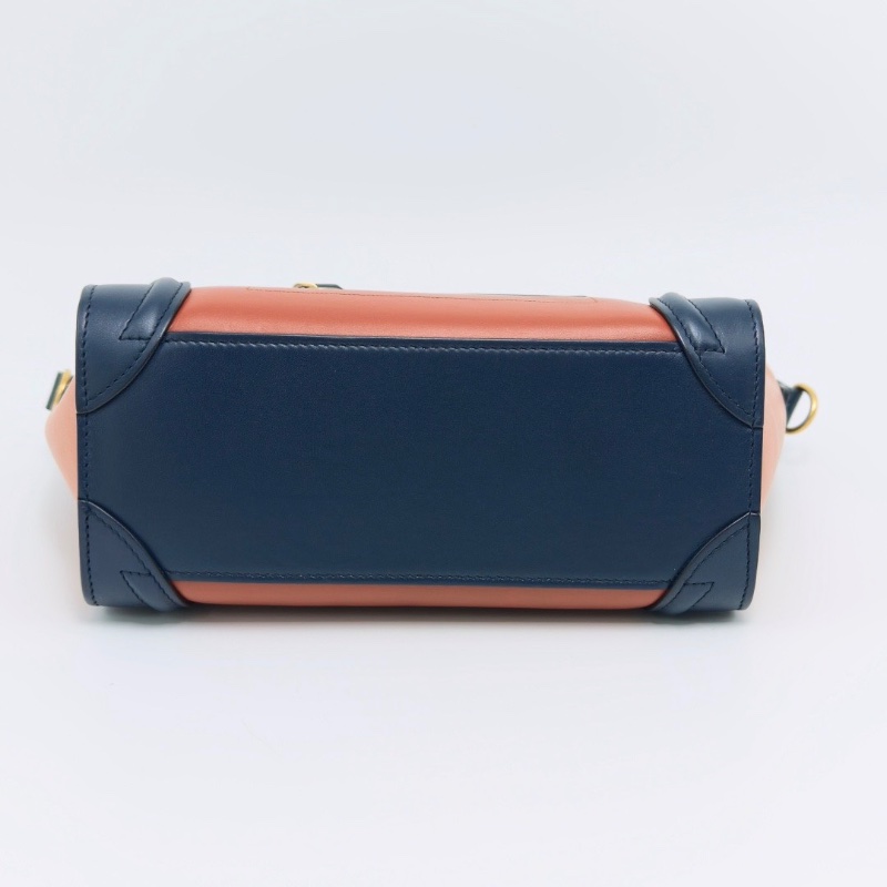 CELINE拼色笑臉手提肩背斜背包20*19*10 98新配件塵袋-4