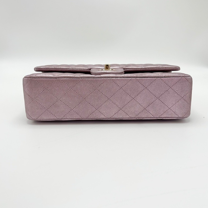 CHANEL珠光粉金扣CF中號鏈條包25*15*7 98新配件塵袋-4