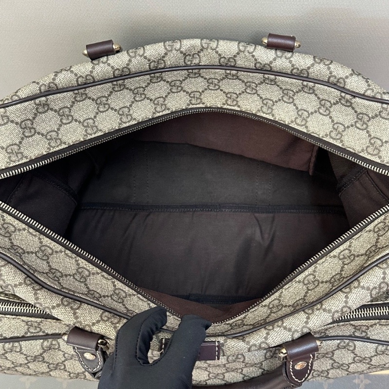 GUCCI 老花大號手提斜背公事包40*26*15 98新配件購證塵袋鎖鑰匙-2