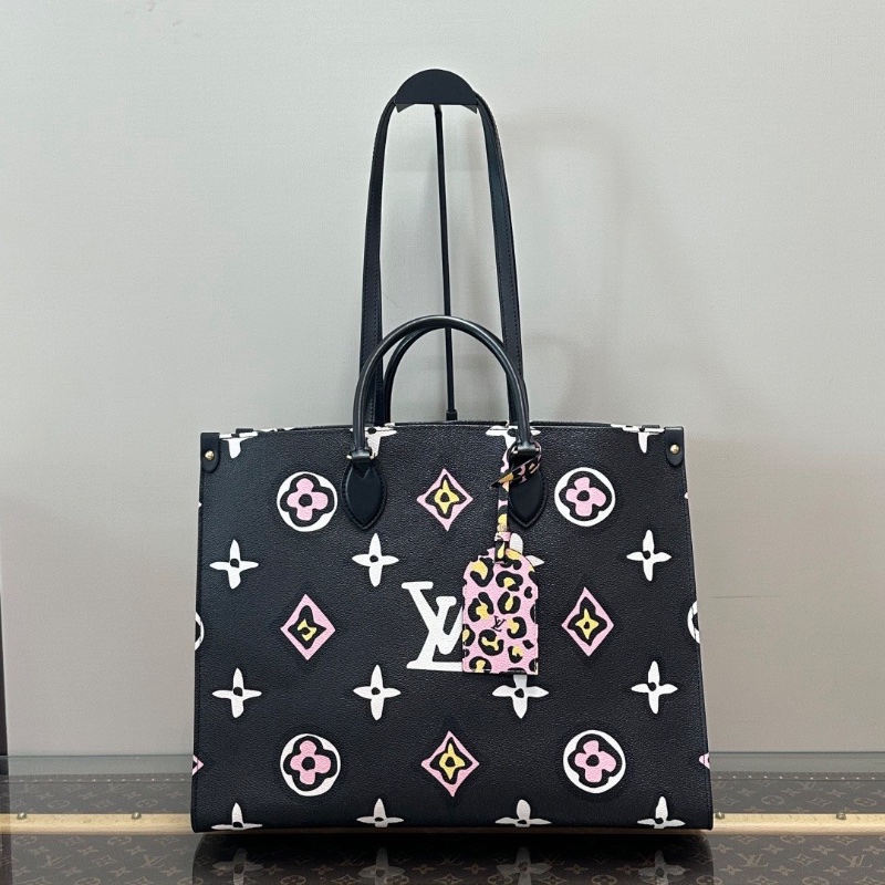 LV 黑金膠囊系列onthego大號手提肩背包芯片款42*33*17 98新配件塵袋-1