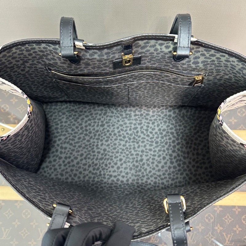 LV 黑金膠囊系列onthego大號手提肩背包芯片款42*33*17 98新配件塵袋-2