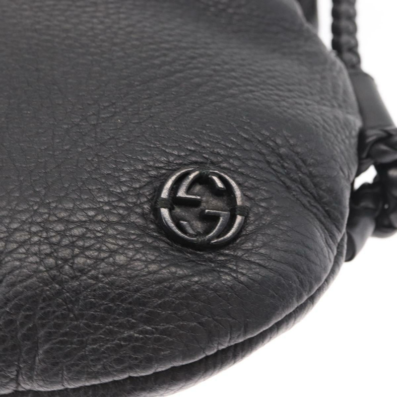 【日本直送】GUCCI 黑色銀色皮革單肩包 268244 正品 SW1920-8