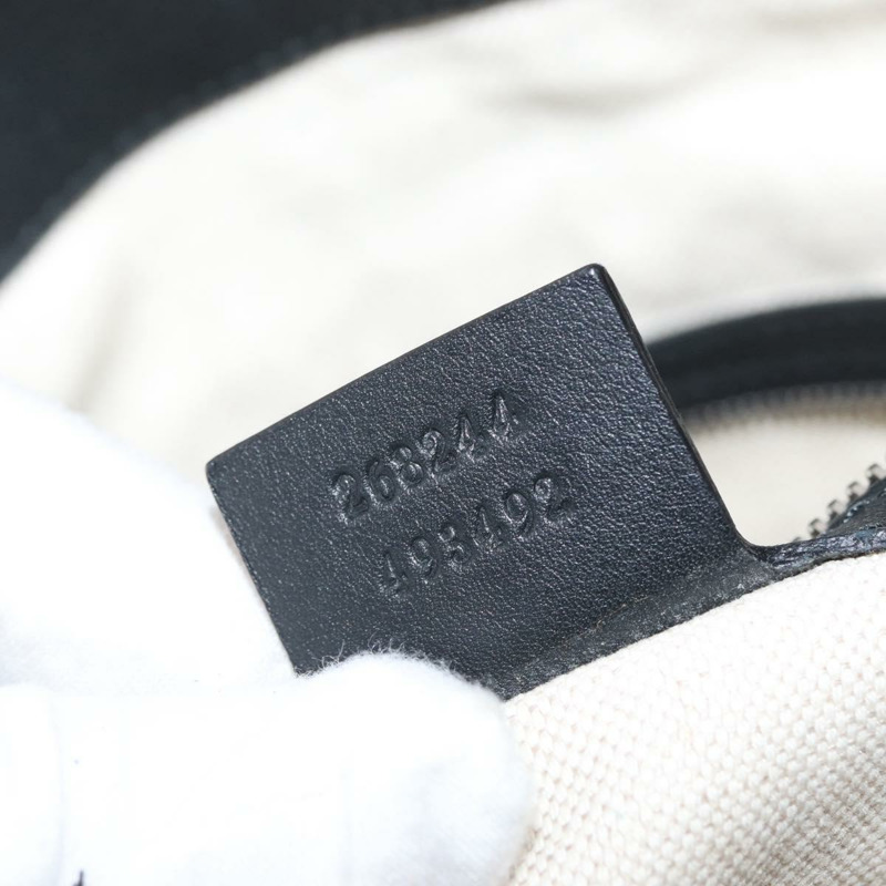 【日本直送】GUCCI 黑色銀色皮革單肩包 268244 正品 SW1920-11