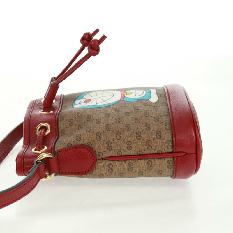【日本直送】GUCCI Micro GG Supreme哆啦A夢聯名包 PVC 米色 647801 正品 166733SAM-3