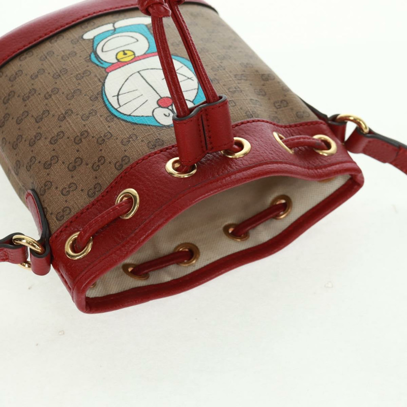 【日本直送】GUCCI Micro GG Supreme哆啦A夢聯名包 PVC 米色 647801 正品 166733SAM-6