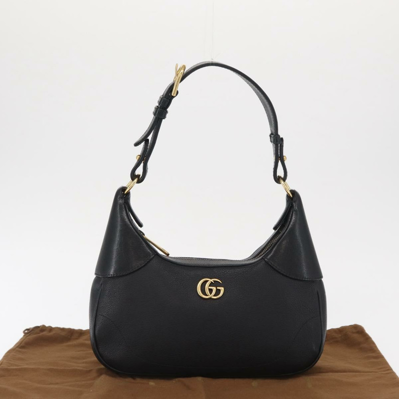 【日本直送】GUCCI 金色黑色皮革單肩包 731817 正品 ka1606SAM-11