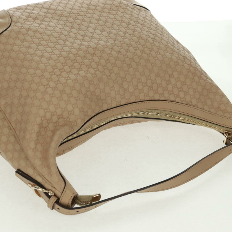 【日本直送】GUCCI Micro GG 帆布 Guccissima 手袋，米色/金色皮革款，貨號 309618，正品編號 164485V-5